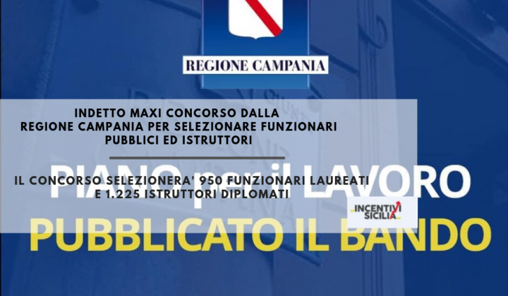 Immagine articolo: Maxi concorso per selezionare 2.175 impiegati pubblici presso la regione Campania.