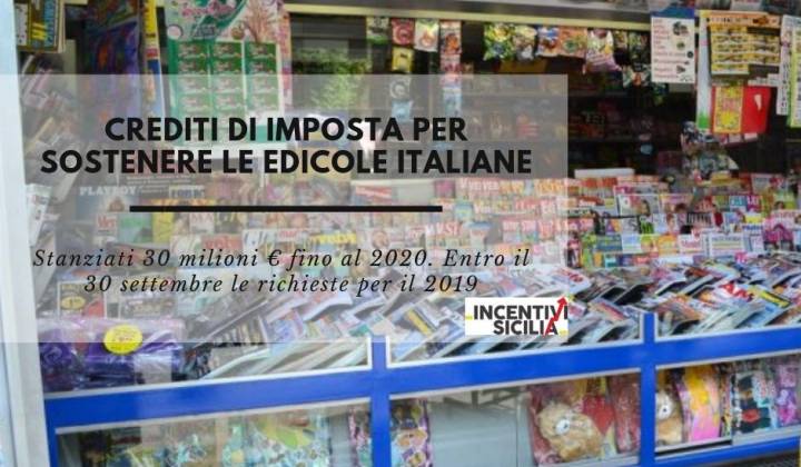 Immagine articolo: Crediti di imposta per sostenere le edicole italiane. Stanziati 30 milioni € fino al 2020