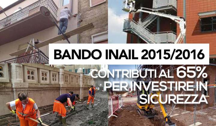 Immagine articolo: Contributo al 65% con il bando INAIL 2015: 17 mil €  per le aziende siciliane e 276 per tutta l'Italia