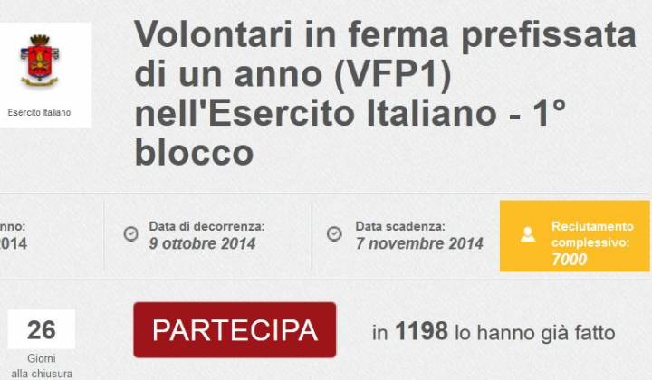 Immagine articolo: Bando per 7.000 giovani nell'Esercito Italiano